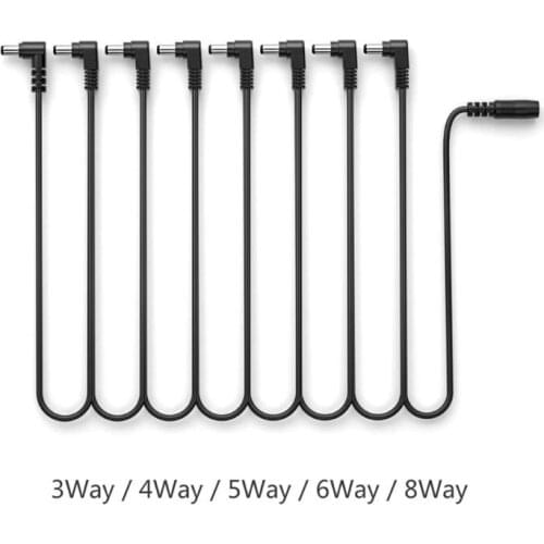 Daisy Chain Leads Cable for Electric Guitar Effects Pedal 3/4/5/6/8 Ways Power 9V 2A