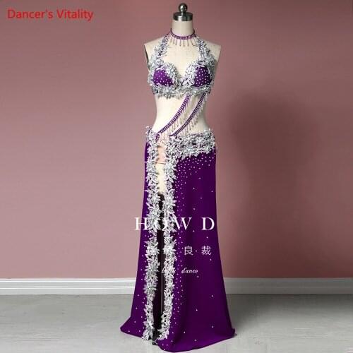Professional Customization luxurious Women Belly Dance Set Sexy Adult Package Hip Skirt Suit Free Delivery