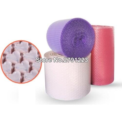 50cmx38m Heart-shape Air Bubble Roll Party Favors And Gifts Packing Foam Roll Wedding Decoration Emballage Bulle Warp