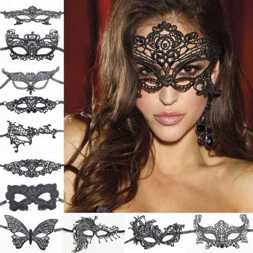 Sexy Cosplay Toy Costumes Women Lace Party Nightclub Queen Eye Mask Erotic Lingerie Masquerade Venetian Carnival Anonymous Mardi