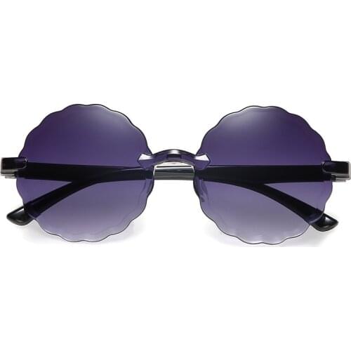 Rimless Sunglasses Women 2019 Trendy Small Rectangle Round Sun Glasses Summer Traveling Style UV400 Gold Brown Shades for men