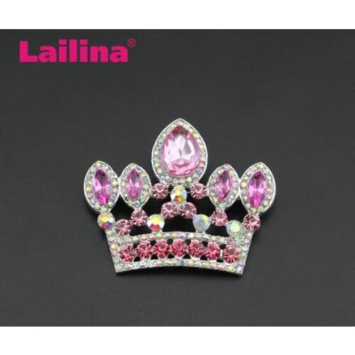 Shining Silver Plated Crystal Round Brooch Collar Charming Clothing Accessories