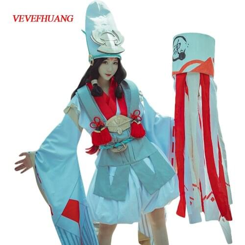 VEVEFHUANG Onmyoji Cos Shirodooji White No Yakujin Fancy Reaper Unawakened Kimono Clothing Outfit Cosplay Costum Halloween Party