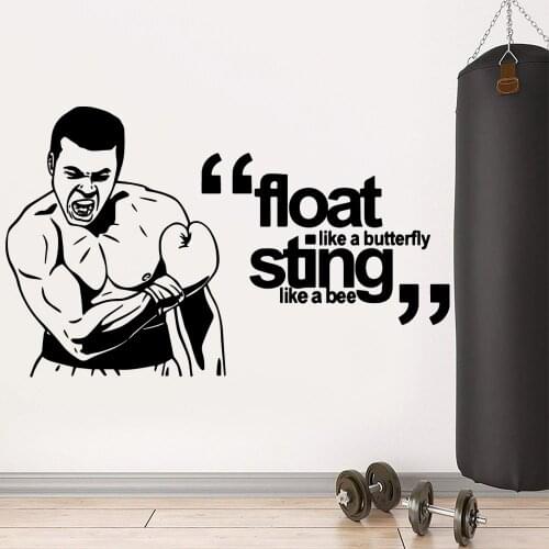 Diy Decal Boxing Fitness Vinyl Wall Sticker For Gym Room Wall Decals Wallpaper Stickers vinilo fitness 3383