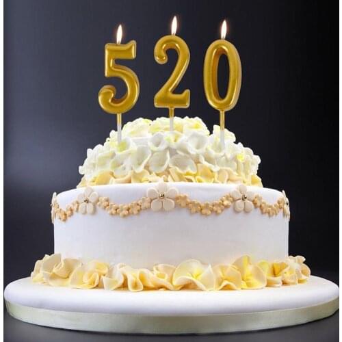 1 Pc Arabic Number 0-9 Wax Candles Digital Cake Topper Kids Children Party Happy Birthday Ornament Cakes Top Decoration