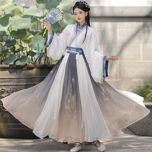 New Summer Embroidered Womens Skirt Folk Wind Super Fairy and Elegant Embroidered Dance Dress Fairy Man Retro Long Skirt SP0287