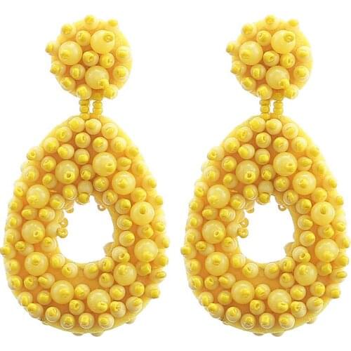 Sehuoran 2019 Design New Colors Statement Earrings Womens Fashion Earrings New Arrival Hot Brand Crystal Tassel Beads Earrings