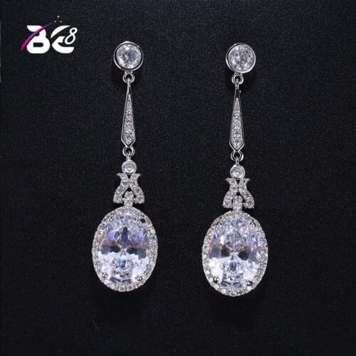 Be 8 Fashion New Design Dangle Earrings Clear Cubic Zirconia Water Drop Earrings For Women Party Jewelry E369
