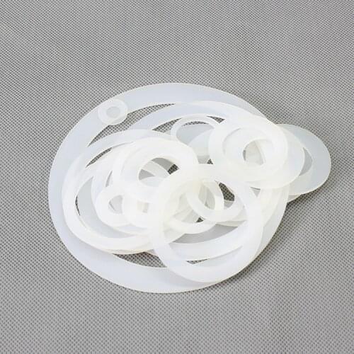 100Pcs Small Silica Gel Gasket Flat Pad washer Soft plastic gasket plastic washer