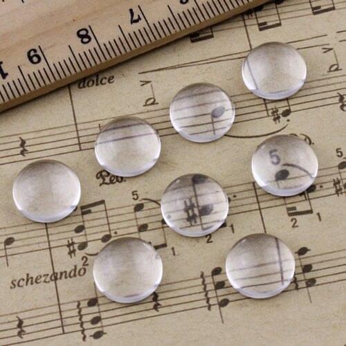 15mm Round High Arc Thickness:7mm Flat Back Clear Glass Cabochon Dome Cameo Jewelry Finding 10pcs/lot (K02937)