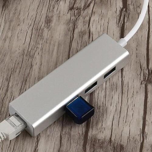 2020 new High quality 3 Ports USB HUB LAN Ethernet Connector OTG Adapter for Fire Gen 2/3/4 drop shipping