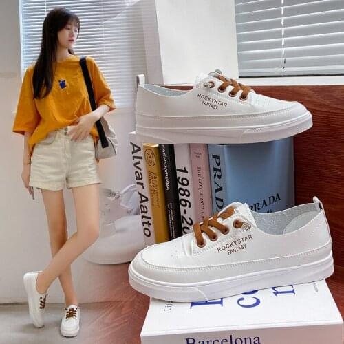 2021 Summer Mesh Casual Sneakers PU Leather Vulcanize Shoes Women White Slip-On Lazy Loafers Trend Breathable All-Match Flats