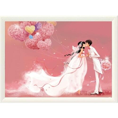3D Diamond Embroidery DIY Couture Colorful Paint Balloons Cross Stitch Wedding Cartoon Characters Square Crystal Rhinestone