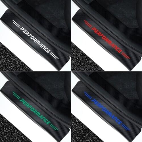 4PCS Car Carbon Fiber Door Threshold Protector Stickers For E36 E39 E46 E60 E90 E92 E93 BMW X1 X3 X4 X5 X6 F20 F48 Accessories