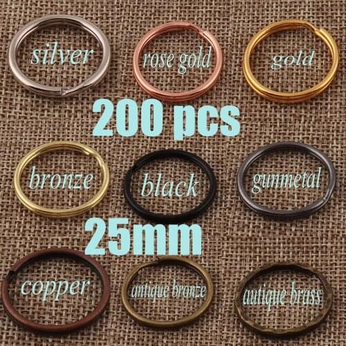 50-100 pcs key ring,1"(25mm) Key Rings,key chain keychain Split Key Rings, Key Fob Split Rings Findings leather keychain