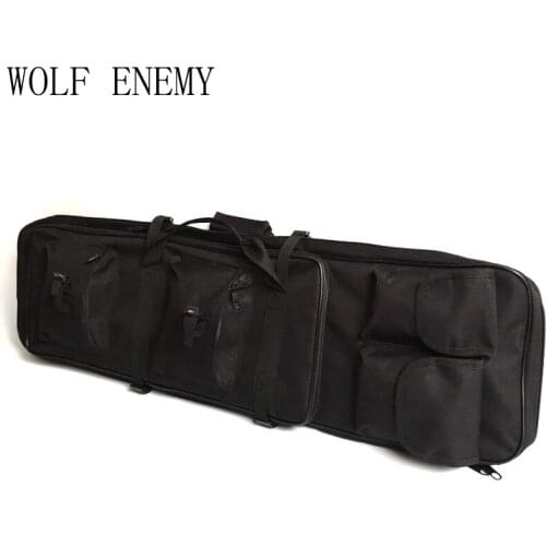 100cm 40" inch Double Pockets SWAT Dual Tactical large capacity Carrying Case bags for Rifle Airsoft AEG Gun Army green Black