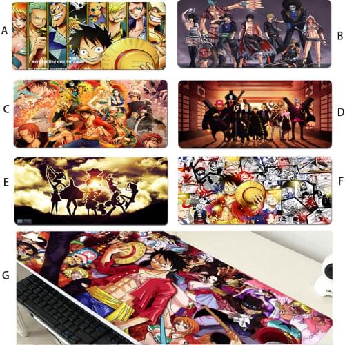 Anime One Piece 90x40 Recommended Hot Sale Gaming Mat Non-slip Anti Fray Stitching Mouse Pad manga mouse pad for gamer mouse pad