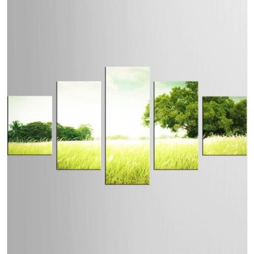Free shipping Green natural scenery canvas prints oil painting printed on canvas wall art decoration picture Home Decor Artwork