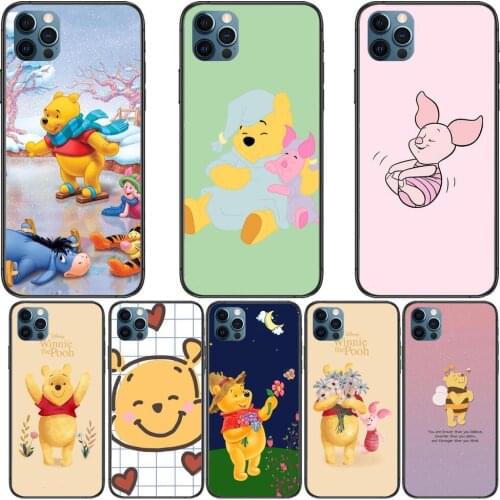 Winnie Bear Flower Phone Cases For iphone 12 Pro Max case 11Pro Max 8PLUS 7PLUS 6S iphone XR X XS mini mobile cell funda