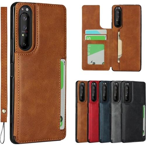 Cell Phone Case for Sony Xperia 1 II Leather Back Cover TPU Coque Ultra-thin Magnetic Bags