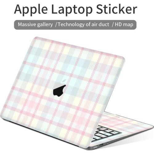 DIY Lattice Cover Laptop Skin Color Matching Colorful Macbook sticker Surface Waterproof Scratch Resistant for A1278/A1465 etc