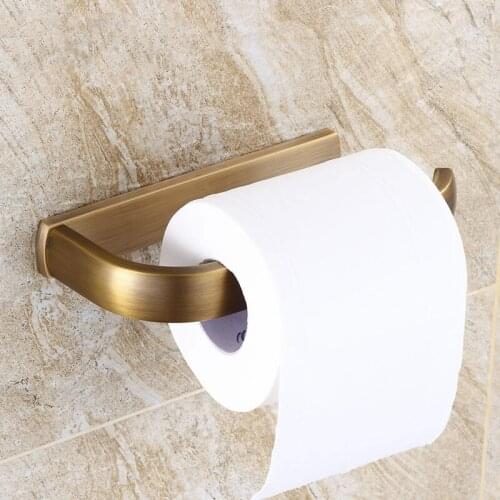 European Brass Square Tissue Box Roll Holder Brushed Toilet Paper Holder Antique Bathroom Hardware Sets Products