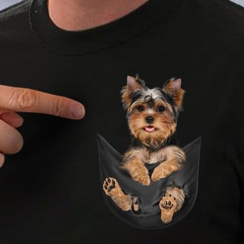 PLstar Cosmos T Shirt summer pocket dog printed t-shirt men for women shirts tops funny cotton black tees Drop Shipping