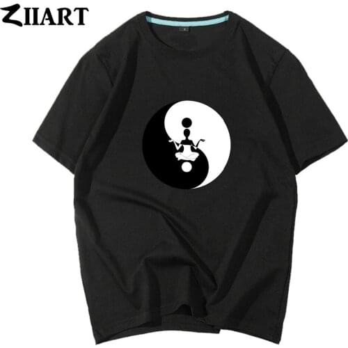 LOST DHARMA Yoga lotus Tai Chi Ba Gua Yin Yang Tai ji Space Time I Ego Self God Boy Man Summer Short-Sleeve T-Shirts ZIIART