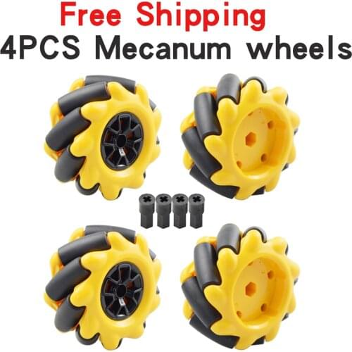 4PCS Mecanum wheels Omni wheel Compatible with Lego bricks Cross Axle connection LEGO motor Mecanum Wheel for Arduino DIY RC Car