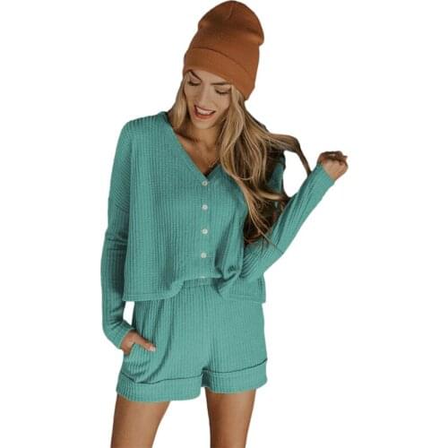 Womens New Summer Home Relax Waffle Suit Bedroom Clothes Two Piece Set Breathable Quick Dry Loose Solid Sport Running Suit