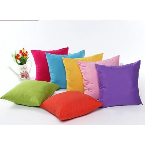 Hot Fashion Brief Style Pillow Cover 45*45cm Solid Color Pillow Case Home Decorative Polyester Cover