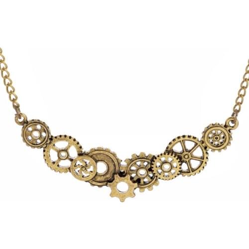 Classic design stamppunk mechancal gearls fashion necklace jewelry