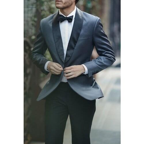 Navy Blue Men Suits for Wedding 2Pieces Business Suit Blazer Peak Lapel Costumize Men Party Suits(jacket+pant)