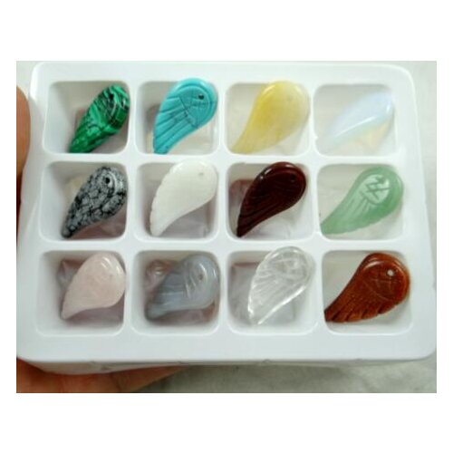 Natural stone Turquoises Quartz crystal tiger eye aventurine pendant for diy jewelry making necklace Accessories 12PCS A8