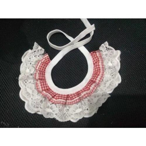 2020 New Pet Accessories Handmade Ties Dog Necklace Dog Neckties Collar Cat scarf pet plaid lace bib