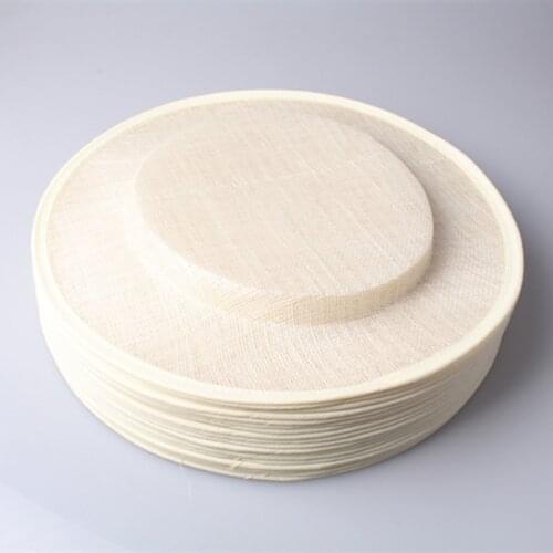 31CM Ivory Sinamay Fascinator Base Women Wedding Big Size Hats DIY Fascinator Hair Accessories Cocktail Hat 6PCS/Lot MYQH26I