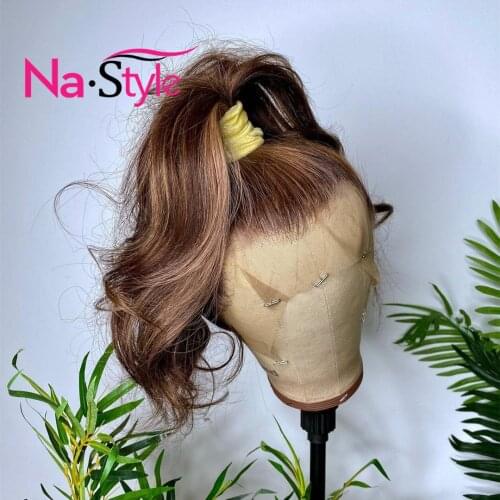 Highlight Wig Human Hair Pre Plucked Lace Front Human Hair Wigs For Woman Body Wave Lace Front Wig RemyBrazilian Hair Wigs130