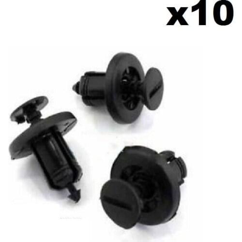 10x Plastic Front Bumper & Grille Clips for the Nissan Qashqai