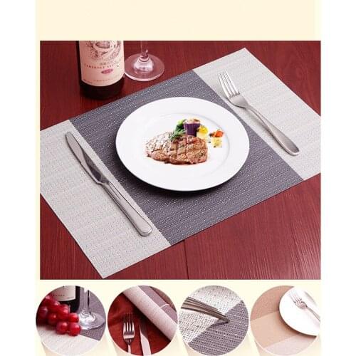 2pcs/lot Placemat Coasters Heat-insulated Tableware PVC Decor Kitchen Dinning Bowl Dish Waterproof Pad Table Mat OK 0921