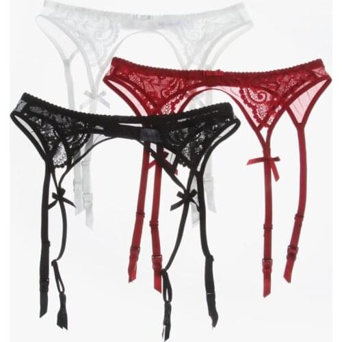 Sexy women lace Black/white/red brand garter temptation ultra-thin female silk stockings Suspender Belt Wedding garters belts