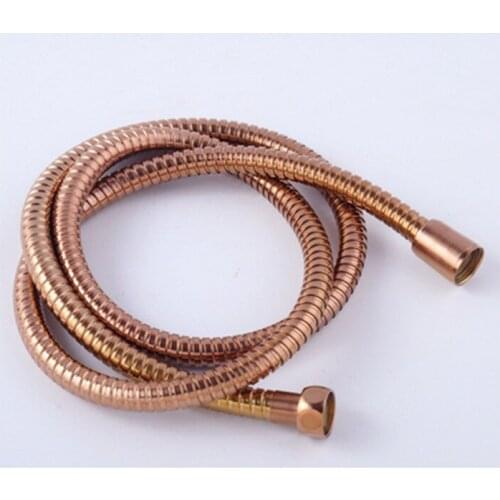 1.5m Bathroom Rose Gold Stainless Steel Plumbing Shower Hosepipe Toilet Bidet Shattaf Flexible EPDM Explosionproof Hose 1/2"
