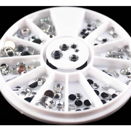1 Box Big Points Glitter Rhinestones Crystal Ab Non Fix Flatback Strass Sewing Fabric Garment Rhinestone Nail Art Stone