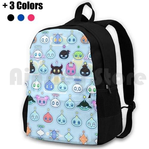 Chao Faces Outdoor Hiking Backpack Waterproof Camping Travel Chao Gaming Cute Chao Garden Video Games Pastel Adventure Gamer