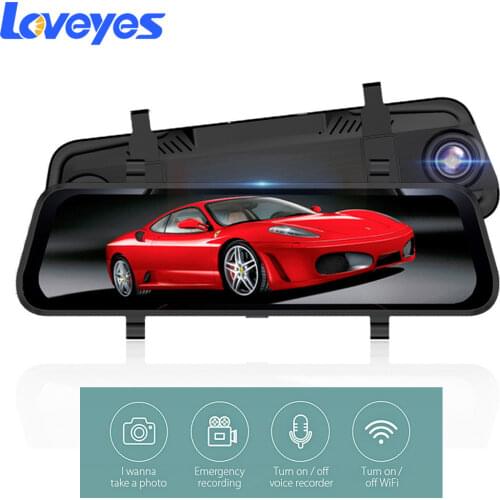 Car DVRS Video Recorder Driving Recorder 10 Inch 4K Full Screen Voice Control Ultra High Definition Night Vision Dual Lens H17