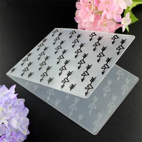 YINISE Plastic Embossing Folder For Scrapbook Stencils Arrow Love DIY PAPER Album Cards Making MAKING Craft SUPPLIES Template