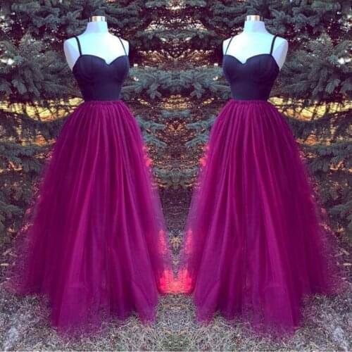 Pretty Purple Long Tulle Skirts Women High Quality Female Elastic Waist Floor Length Skirt Custom Made Fashion Saias