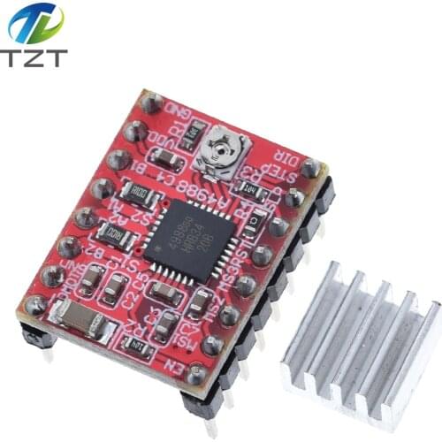 TZT CNC 3D Printer Parts Accessory Reprap pololu A4988 Stepper Motor Driver Module with Heatsink for ramps 1.4 for arduino
