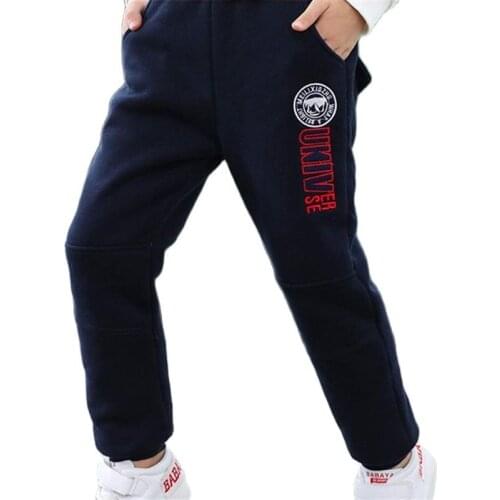 Winter Boys Cotton Trousers New 2021 Korean Version Plus Velvet Thickening Fashion Keep Warm Handsome Casual Childrens Pants
