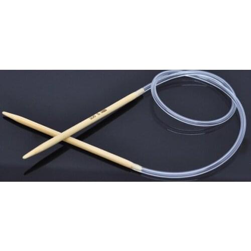 1 Pair Bamboo 40cm Circular Knitting Needle( US Size 6/ 4.0mm)