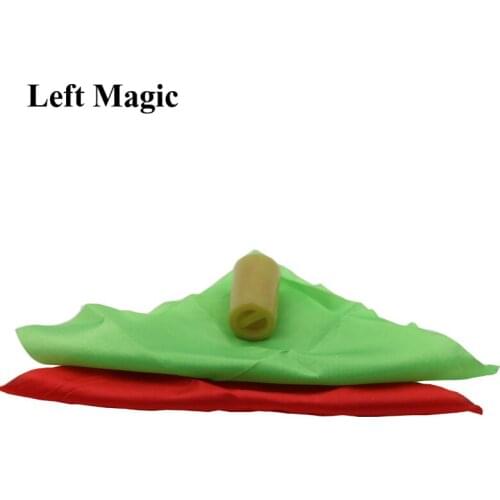 1 pcs Double Color Changing Hanky Silk Magic Trick change 2 great magic Chameleon Silk Disappearing Magic Toy& Prop E3088